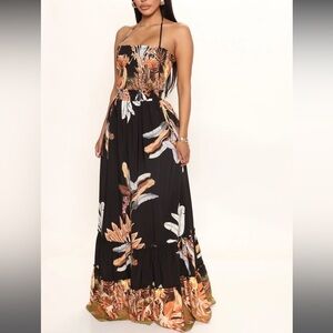 Fashion Nova Palm Tree Maxi Dress
